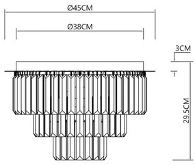 Plafonieră MILANO 6xE14/40W/230V auriu