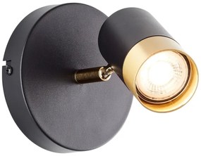 Brilliant - Aplica spot LED VIGOLO, 1x GU10/5W/230V, negru/auriu