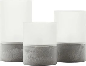Brilliant - Set de 3 lumânări LED BOUGIE LED/2xAA IP44 gri/alb