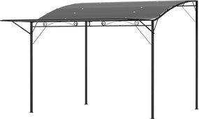 Outsunny Pavilion cu extindere de acoperiș rabatabilă rezistent la intemperii 3 x 2,5 m Gri închis | Aosom Romania