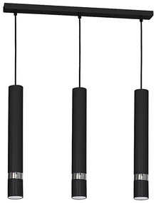 Lustră suspendată pe cablu JOKER 3xGU10/25W/230V negru/crom lucios