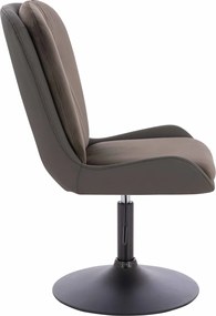 HR690N Scaun Velvet&amp;soft Piele Pu Ciocolată/Cafea Bază Neagră