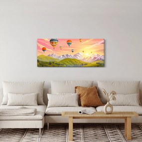 Tablou - Baloane deasupra unui peisaj (120x50 cm)