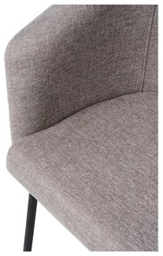 Scaun de sufragerie gri deschis cu cotiere tapițat Easton – Unique Furniture