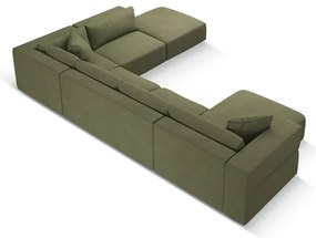 Colțar verde deschis (cu colț pe partea dreaptă/în formă de "U") Esther – Milo Casa