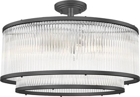Brilagi - Lustră aplicată RAMOS 6xE14/60W/230V neagră