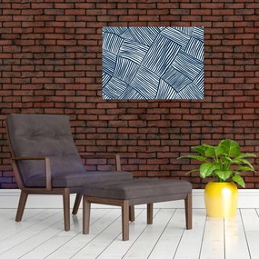 Tablou pe sticlă - linie 3D (70x50 cm)