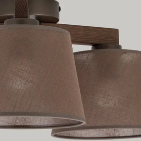 Brilagi - Lustră aplicată LATTE 3xE27/15W/230V pin/maro