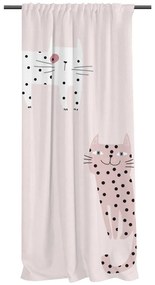 Draperie roz pentru copii 250x110 cm Meow Meow - Butter Kings
