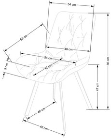 Scaun de bucaterie Ollie, gri