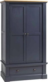 Dulap lemn masiv natur London 2 Usi Albastru/, 120 × 58 × 200 cm