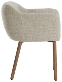 Set de scaune de sufragerie bej cu cotiere 2 buc. tapițat Blaine – Light &amp; Living