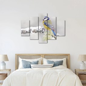 Tablou - Tit albastru în pădure (150x105 cm)