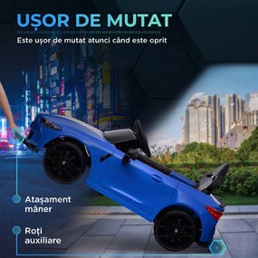AIYAPLAY Mașinuță Electrică BMW M4 pentru Copii, Albastră | Aosom Romania