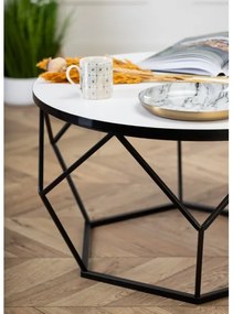 Măsuță de cafea DIAMOND 40x70 cm alb/negru