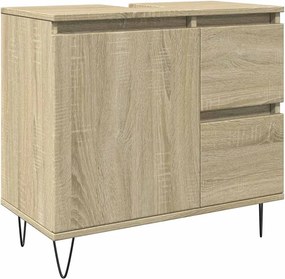 vidaXL Dulap de baie, stejar sonoma, 65x33x60 cm, lemn prelucrat