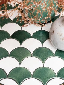 Masuta laterala, din metal si ceramica, Hortea