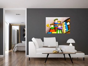 Tablou - Muzicanții, pictură (90x60 cm)