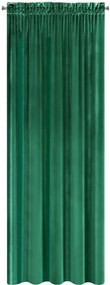 Draperie frumoasă din catifea de un verde intens, pe o bandă de pliere Lungime: 270 cm