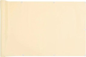 vidaXL Paravan de balcon, crem, 300x90 cm, PVC
