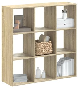 vidaXL Bibliotecă, stejar sonoma, 102x32x102 cm, lemn prelucrat