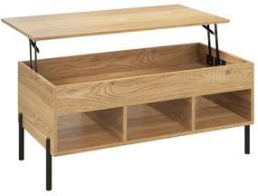 Măsuță de cafea cu blat reglabil pe înălțime, finisaj natur