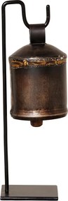 Clopot decorativ suspendat din metal, H31 cm