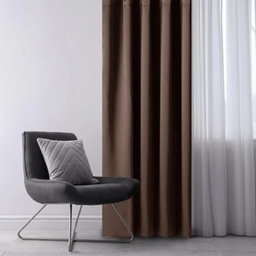 decoDoma Draperie groasă blackout RESTILO maro închis 140 x 245 cm 1 buc