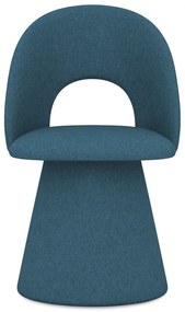 Scaun de sufragerie albastru tapițat Kalo – Makamii
