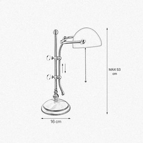 Lampa de birou din alama design clasic Banker