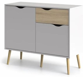 Comoda alba OSLO 75387 cu 1 sertar