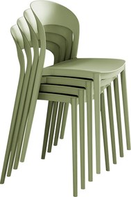 Scaun stivuibil, verde, RADANA NEW