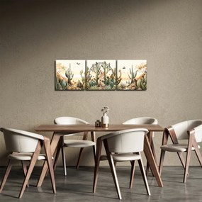 Tablou - Deșert, acvariu (cu ceas) (90x30 cm)
