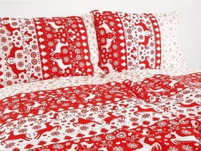 Lenjerie de pat din bumbac RED CHRISTMAS rosu Dimensiune lenjerie de pat: 70 x 90 cm | 140 x 200 cm