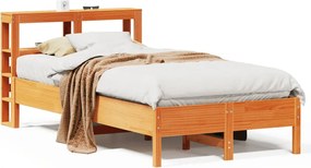 vidaXL Cadru pat fără saltea, maro ceruit, 75x190 cm, lemn masiv pin