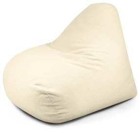 Fotoliu bean bag crem cu tapițerie din țesătură bouclé Snug 100 – SLOWDOWN