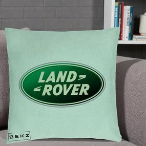 Perna Personalizata cu emblema Land Rover, 40x40 cm, Verde Menta, Husa Detasabila, Perna Inclusa, BEKZ®