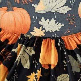 Cearsaf din microfibra ORANGE PUMPKINS colorat 180x200 cm