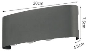 Brilagi - Aplică LED de exterior FLAREBOX LED/8W/230V antracit IP65