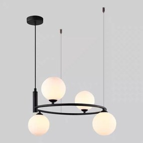 Lustră Decorativă cu 4 Dulii G9, Negru