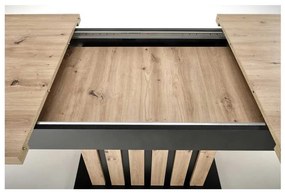 Masă de bucătărie Lamello 160 cm, stejar artisan / negru