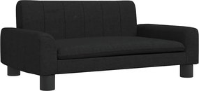 vidaXL Canapea pentru copii, negru, 70x45x30 cm, material textil