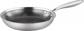 Tigaie cu capac Swiss Haus SH-ZGFP24, 24 x 5 cm, 1,7 l, Acoperire ceramica Sapphire, Cuptor pana la 260°C, Inductie, Argintiu