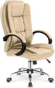 Scaun directorial RELAX, bej, piele ecologica, 64x75x110/118 cm