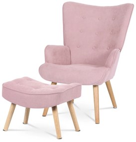 Fotoliu cu taburet PINK2, roz
