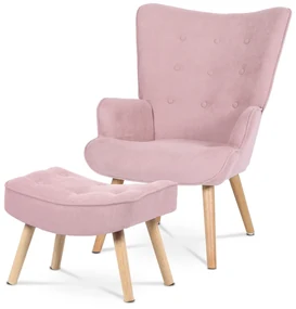 Fotoliu cu taburet PINK2, roz