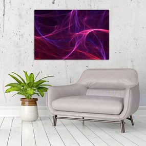 Tabloul abstract cu linii curbe (90x60 cm)