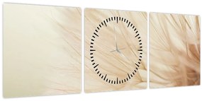 Tablou - Detaliu flori (cu ceas) (90x30 cm)