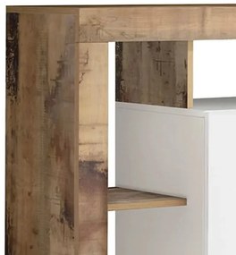 Comodă LENOR alb/maro