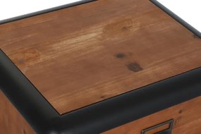 Noptiera din lemn de pin si metal " Wood "